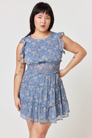 Slate Multi Smocked Waist Dress - Trixxi Clothing