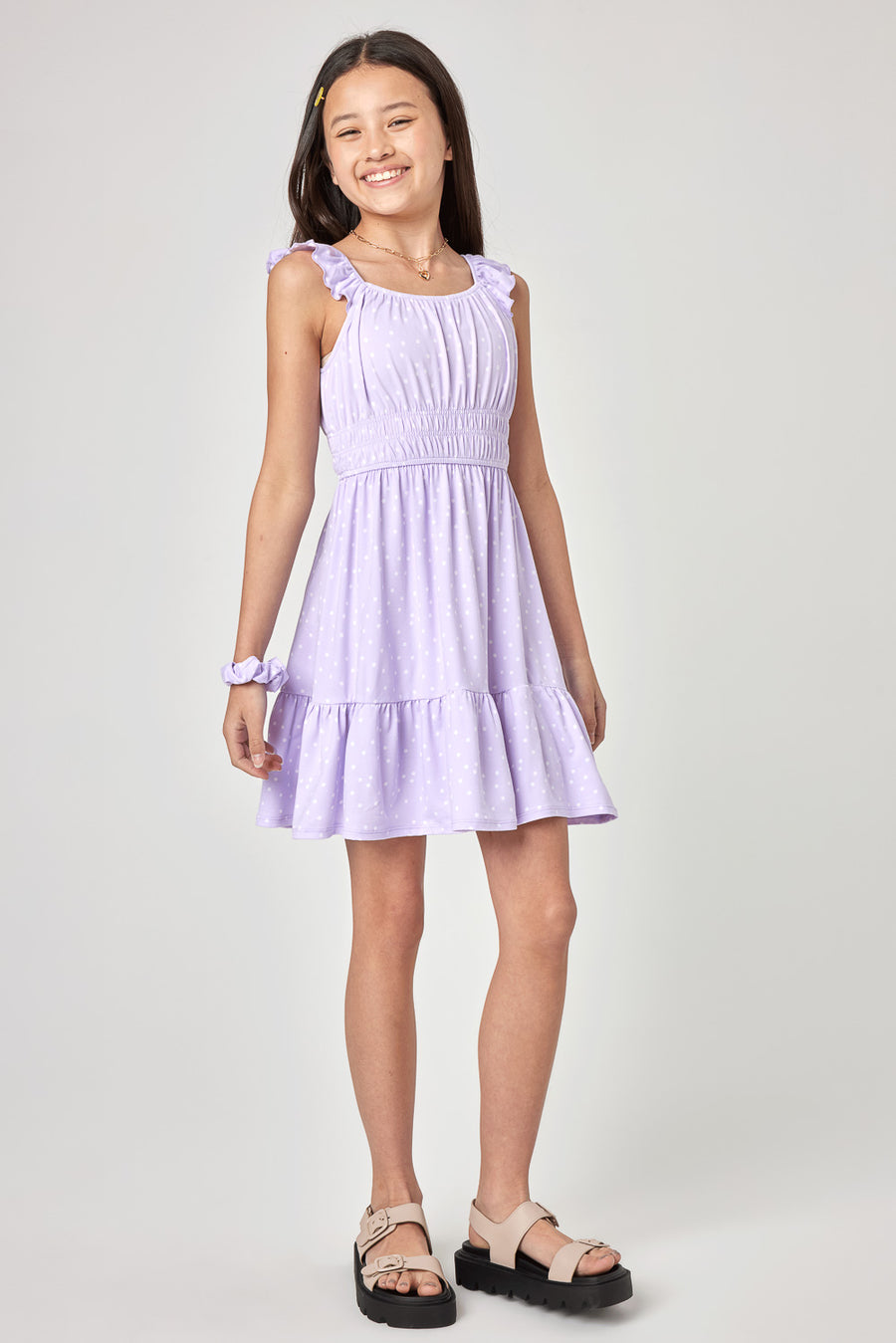 Kids Purple Floral Cardigan and Dress Set - Trixxi Clothing