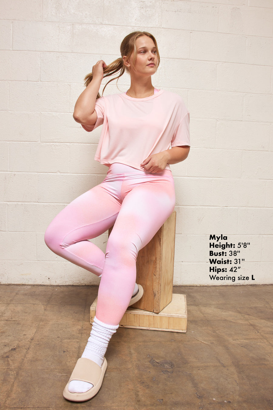 Hi-Waisted Pink Tie Dye Legging - Trixxi Clothing