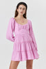 Pink Long Sleeve Emma Dress - Trixxi Clothing