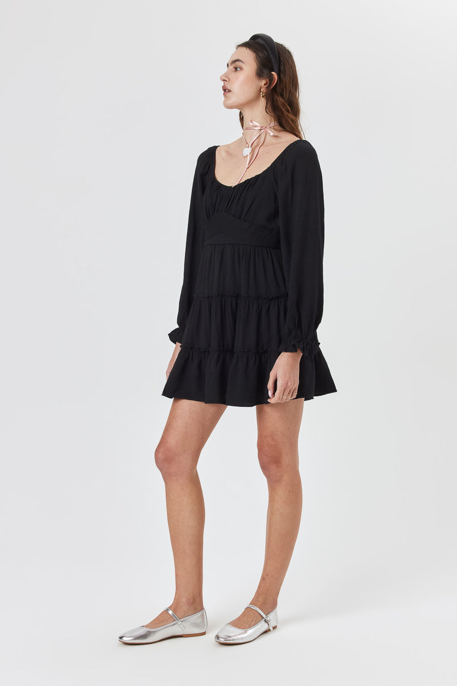 Black Long Sleeve Emma Dress - Trixxi Clothing
