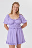 Lavender Short Sleeve Elbow Dress - Trixxi Clothing