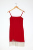 Red Fringe Rhinestone Dress - Trixxi Clothing