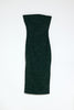 Hunter Green Strapless Midi Dress - Trixxi Clothing