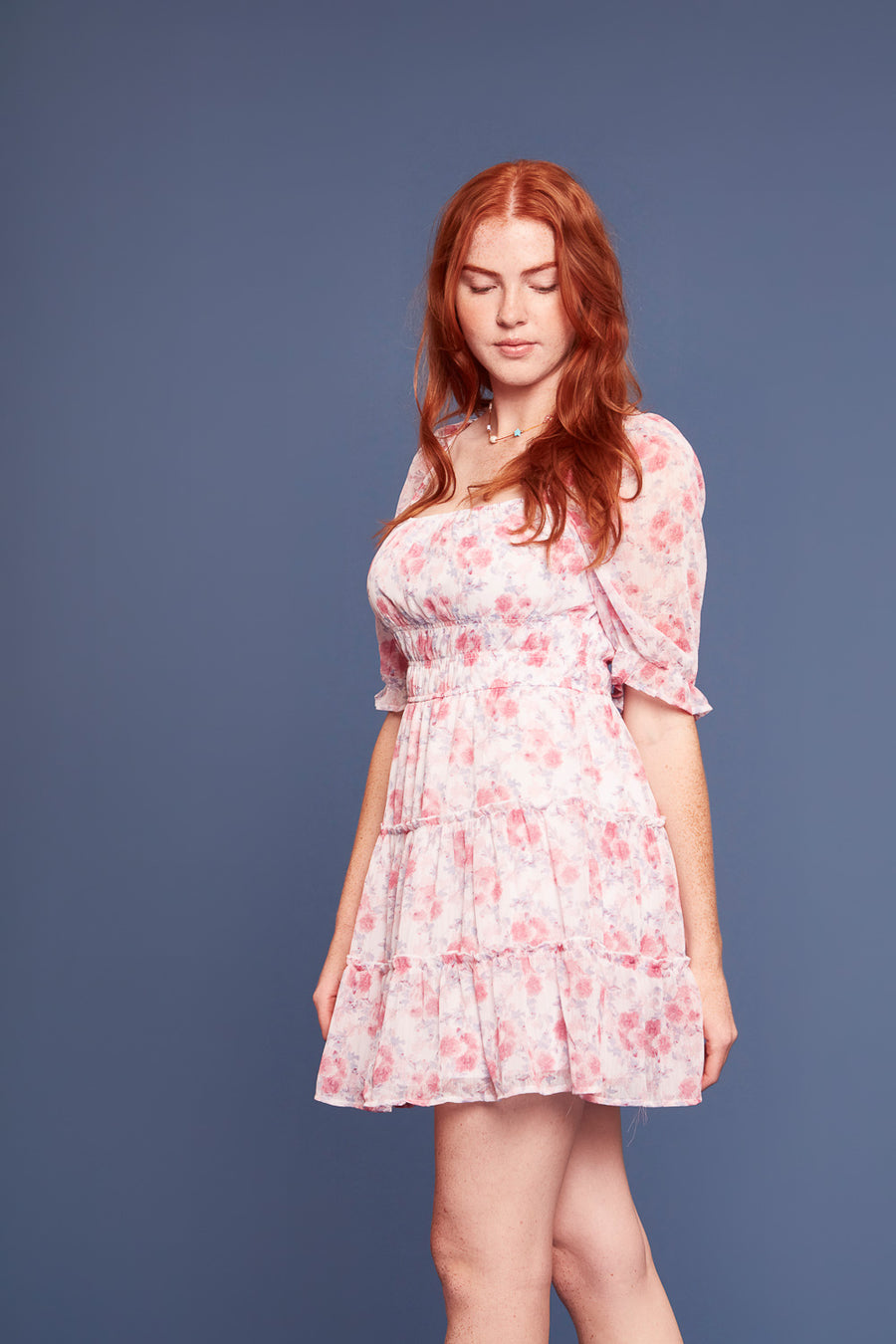 Pink Ivory Tier Dress - Trixxi Clothing