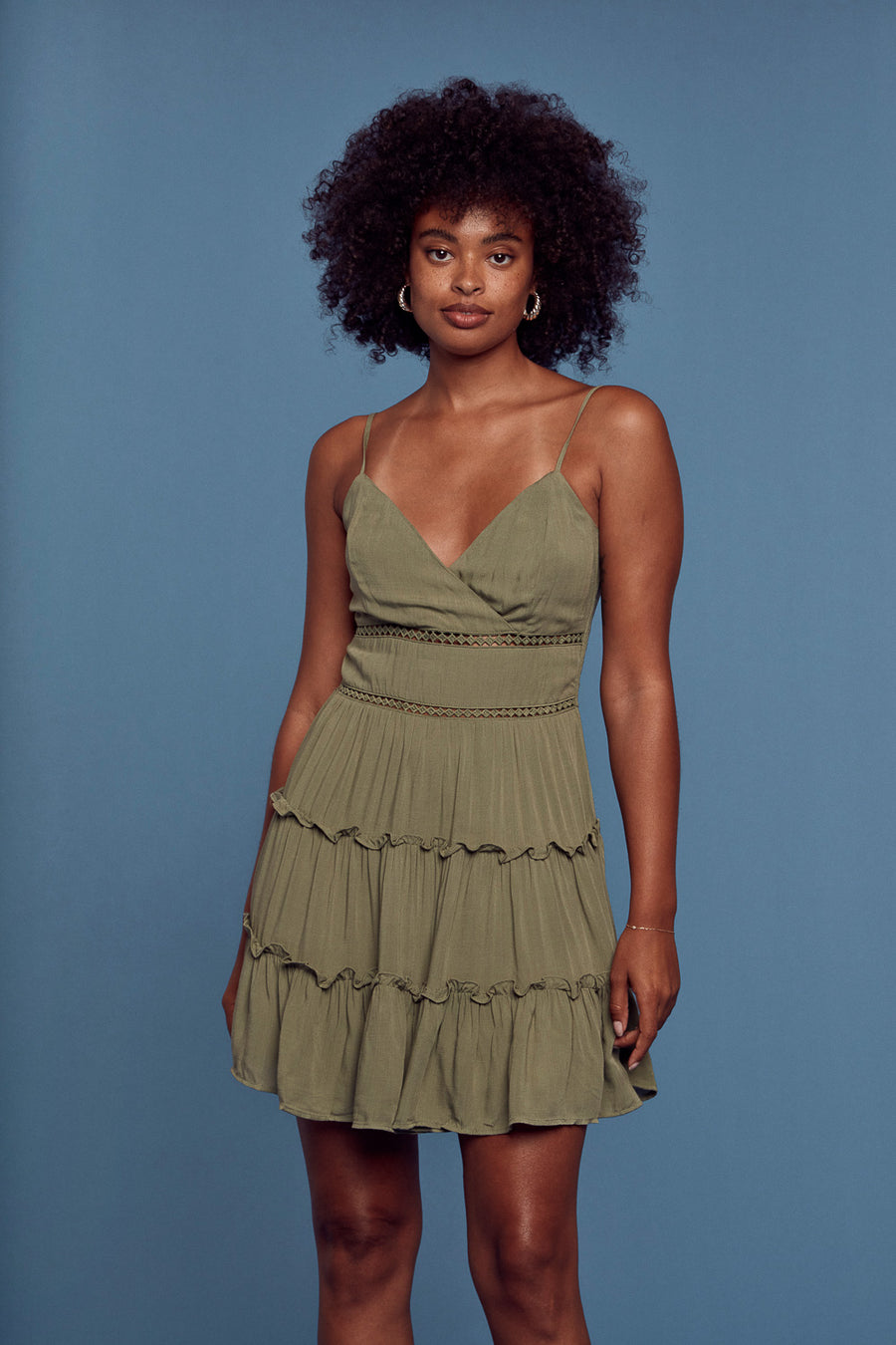 Olive Trim Dress
