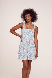 Blue Ruffle Tiered Dress - Trixxi Clothing