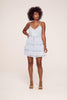 Blue Checker Tiered Dress - Trixxi Clothing