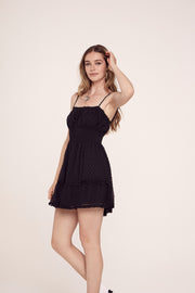 Black Dot Ruffle Dress - Trixxi Clothing