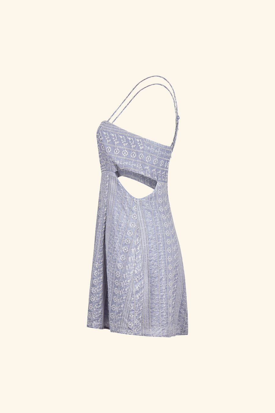 Strappy Cutout Dress Chambray - Trixxi Clothing