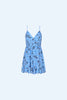 Sky Blue Floral Dress - Trixxi Clothing