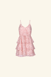 Pink Floral Ruffle Tier Dress - Trixxi Clothing