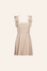 Natural Tie Shoulder Dress - Trixxi Clothing
