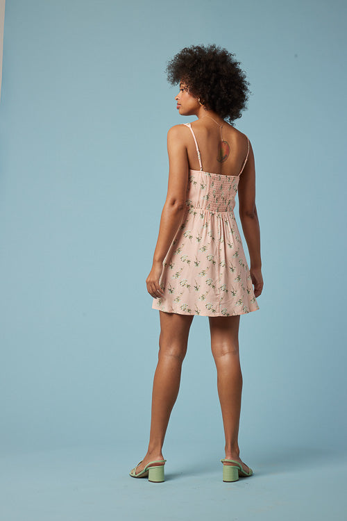 Blush Floral Dress - Trixxi Clothing