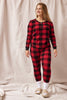 Red and Black Plaid Sleepwear Bottoms - Trixxi Clothing