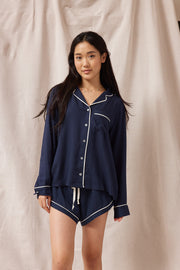 Navy Sleepwear Shorts - Trixxi Clothing