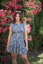 Slate Floral Dress - Trixxi Clothing