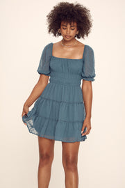 Slate Dot Dress - Trixxi Clothing