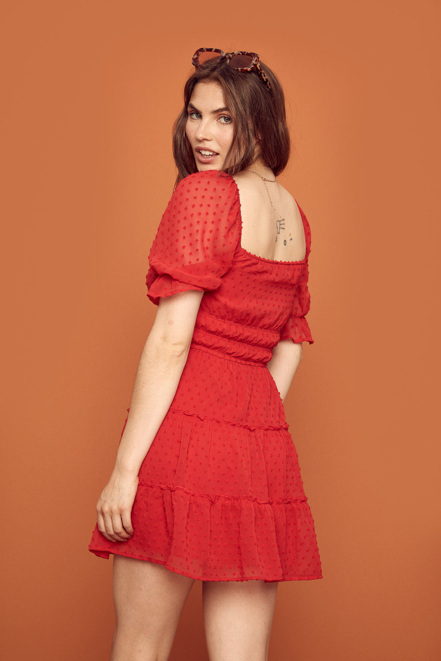 Red Dot Dress - Trixxi Clothing