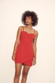 Red Knit Tulip Dress - Trixxi Clothing