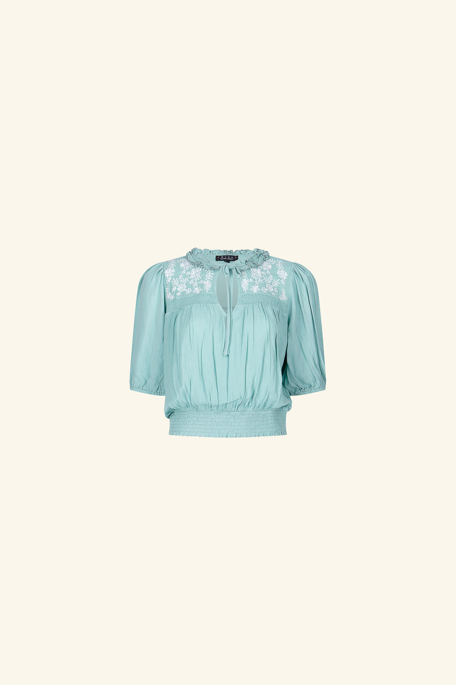 Sage Embroidered Top - Trixxi Clothing