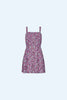 Purple Floral Short Dress - Trixxi Clothing