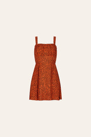 Rust Cheetah Print Dress - Trixxi Clothing