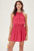 Hot Pink Halter Dress - Trixxi Clothing