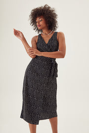 Black Polka Dot Midi Dress - Trixxi Clothing