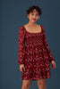 Red Floral Long Sleeve Dress - Trixxi Clothing