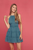 Dusty Blue Halter Dress - Trixxi Clothing